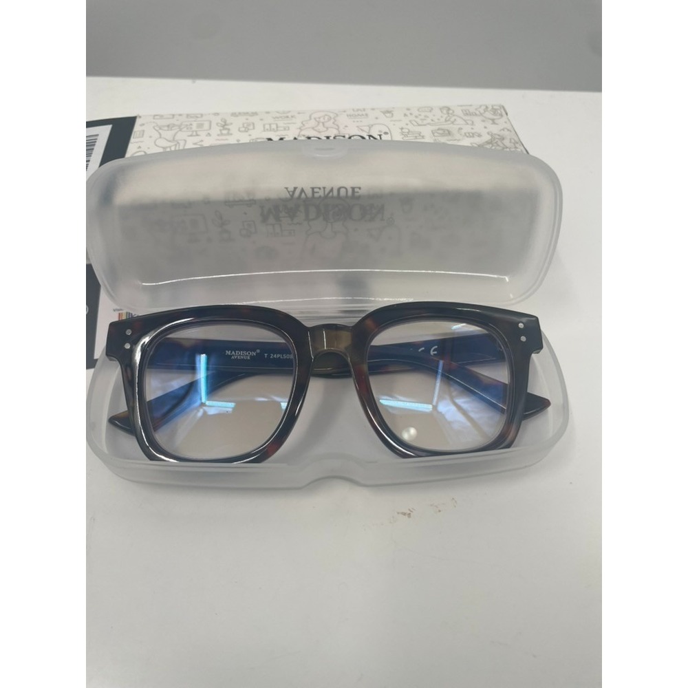 Madison‎ Avenue AU-0003 T 24PL5083B Eyeglasses Women's Tortoise Brown Frame Wrap
